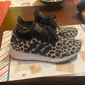 adidas Black and White Athletic Shoes